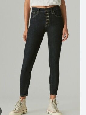 Lucky Brand Jeans Women 8 29 Blue High Rise Skinny Bridgette Ankle Stretch Denim